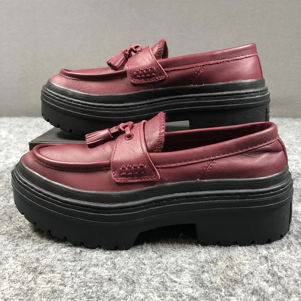 Converse Chuck Taylor All Star Lugged Heel Loafer Womens 7 Deep Bordeaux A14708C